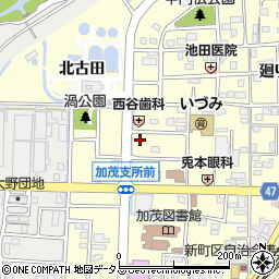 京都府木津川市加茂町里西鳥口100-2周辺の地図