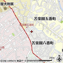 兵庫県西宮市苦楽園六番町周辺の地図