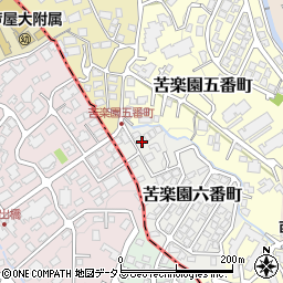 兵庫県西宮市苦楽園六番町周辺の地図