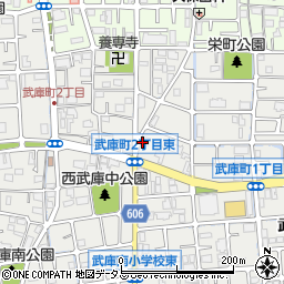 朝日新聞サービスアンカー西武庫之荘周辺の地図