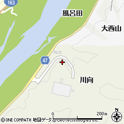 京都府木津川市鹿背山川向周辺の地図
