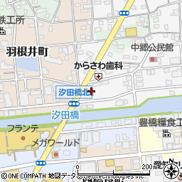 ファミリーマート豊橋中郷店周辺の地図