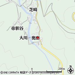 京都府相楽郡笠置町笠置奥田周辺の地図