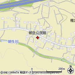 朝生公民館周辺の地図