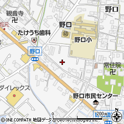 兵庫県加古川市野口町周辺の地図