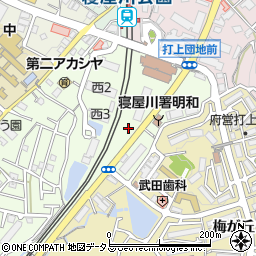大阪府寝屋川市打上宮前町3周辺の地図