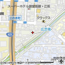 大阪府吹田市広芝町19-2周辺の地図