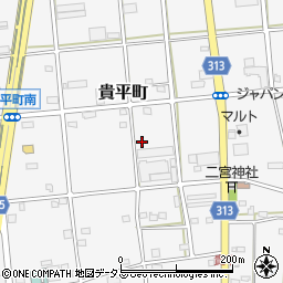 静岡県浜松市中央区貴平町314周辺の地図