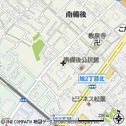 兵庫県加古川市加古川町南備後189周辺の地図