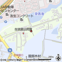 三重県伊賀市生琉里周辺の地図