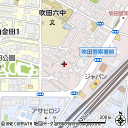 大阪府吹田市穂波町19-22周辺の地図