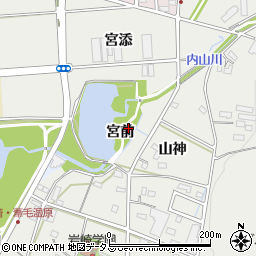 愛知県豊橋市岩崎町宮前周辺の地図