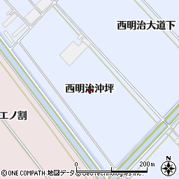 愛知県豊橋市牟呂町西明治沖坪周辺の地図