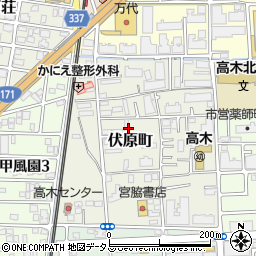 兵庫県西宮市伏原町周辺の地図