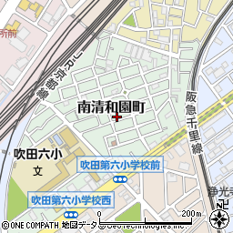 大阪府吹田市南清和園町22-6周辺の地図