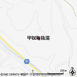 広島県三次市甲奴町抜湯周辺の地図