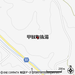 広島県三次市甲奴町抜湯周辺の地図