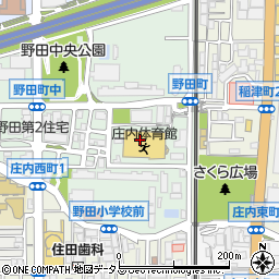 豊中市立ローズ文化ホール周辺の地図