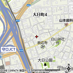 大阪府守口市大日町周辺の地図
