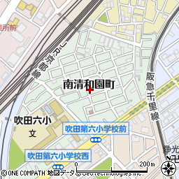 大阪府吹田市南清和園町22-9周辺の地図