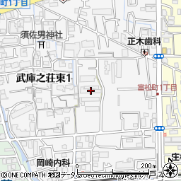 川崎重工第二武庫之荘寮周辺の地図