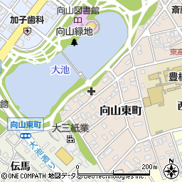 愛知県豊橋市向山東町77周辺の地図