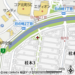 桂木北公園周辺の地図