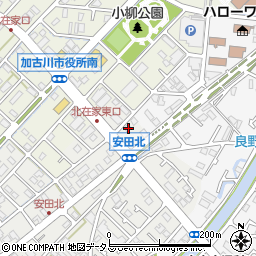 兵庫県加古川市尾上町安田941周辺の地図