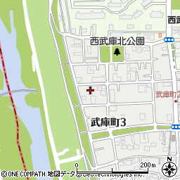 キューブ武庫川７周辺の地図