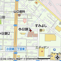 静岡県浜松市中央区小豆餅3丁目周辺の地図