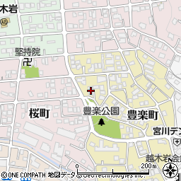 兵庫県西宮市豊楽町14周辺の地図