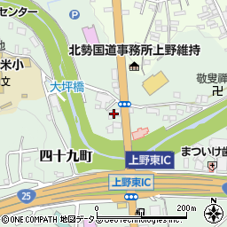 コスモセルフ＆カーケアセンター伊賀上野ＳＳ周辺の地図