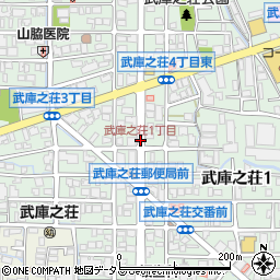 武庫之荘1丁目周辺の地図