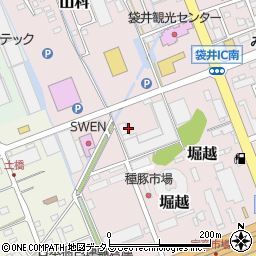 静岡県袋井市堀越550周辺の地図