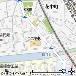 ファミリーマート豊橋花中店周辺の地図