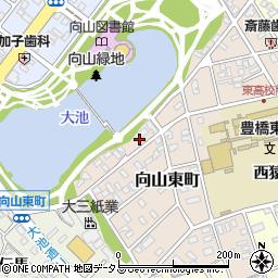 愛知県豊橋市向山東町76周辺の地図