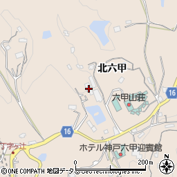 六甲山ＹＭＣＡ周辺の地図