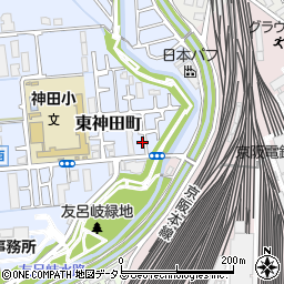大阪府寝屋川市東神田町5-3周辺の地図