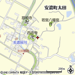 三重県津市安濃町太田周辺の地図
