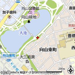 愛知県豊橋市向山町池端周辺の地図