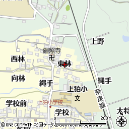 京都府木津川市山城町上狛東林周辺の地図