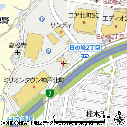 兵庫三菱神戸北町店周辺の地図