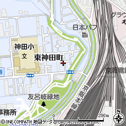 大阪府寝屋川市東神田町5-4周辺の地図