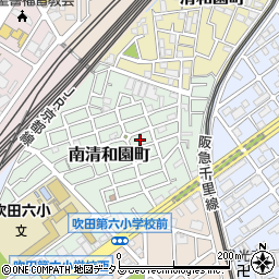 大阪府吹田市南清和園町11周辺の地図