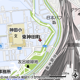 大阪府寝屋川市東神田町5周辺の地図