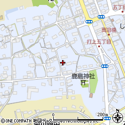 静岡県菊川市半済周辺の地図