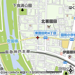 宮園橋東周辺の地図