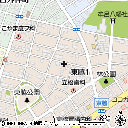 愛知県豊橋市東脇1丁目周辺の地図
