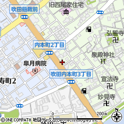 ブリヂストンタイヤ北大阪販売吹田営業所周辺の地図