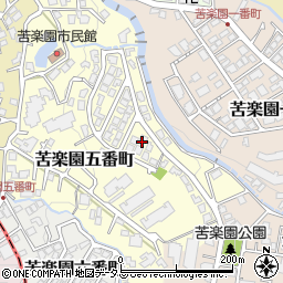 兵庫県西宮市苦楽園五番町8周辺の地図